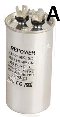 Metallized Film  Capacitor, Motor Running Capacitor, Refrigeration Parts