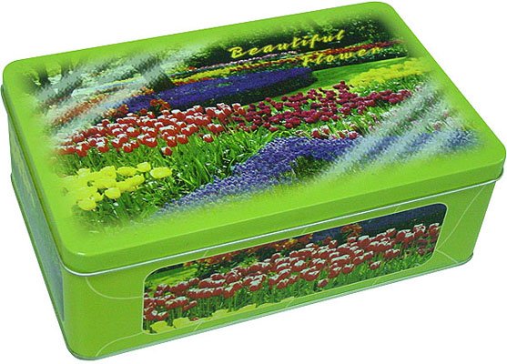 rectangular tin box