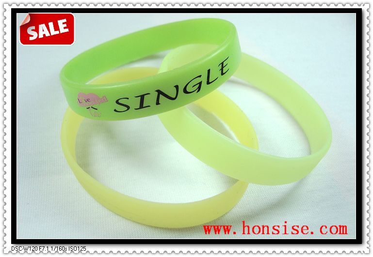 Glow In Dark Silicone Bracelet