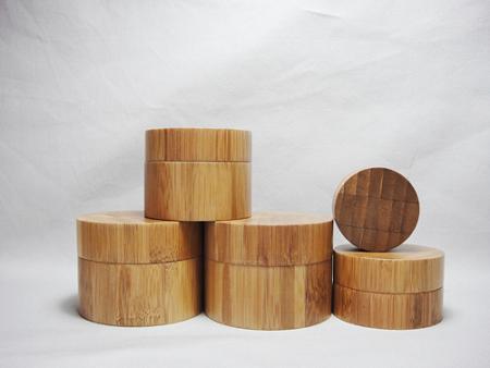 bamboo cream jars, cream containers, cosmetic jars