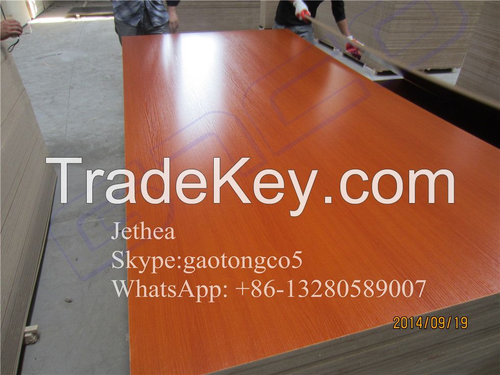 Melamine laminated MDF board, Melamine faced MDF