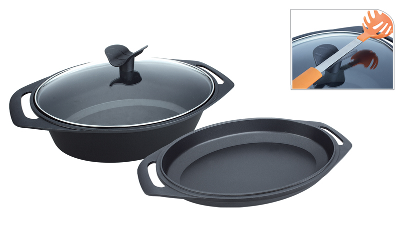 3PCS SUPER OVAL ROASTER SET