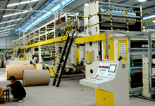 corrugated paperboard production line