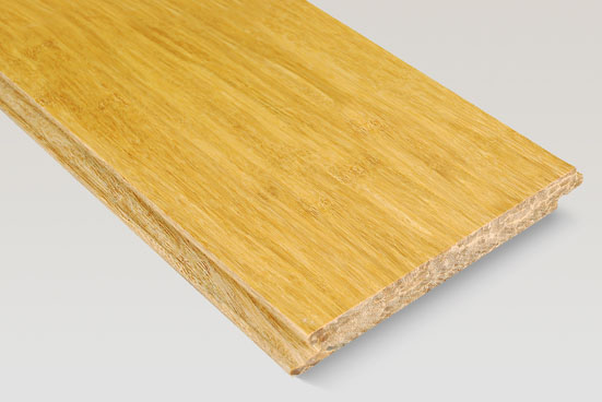 Solid strand woven bamboo click system flooring