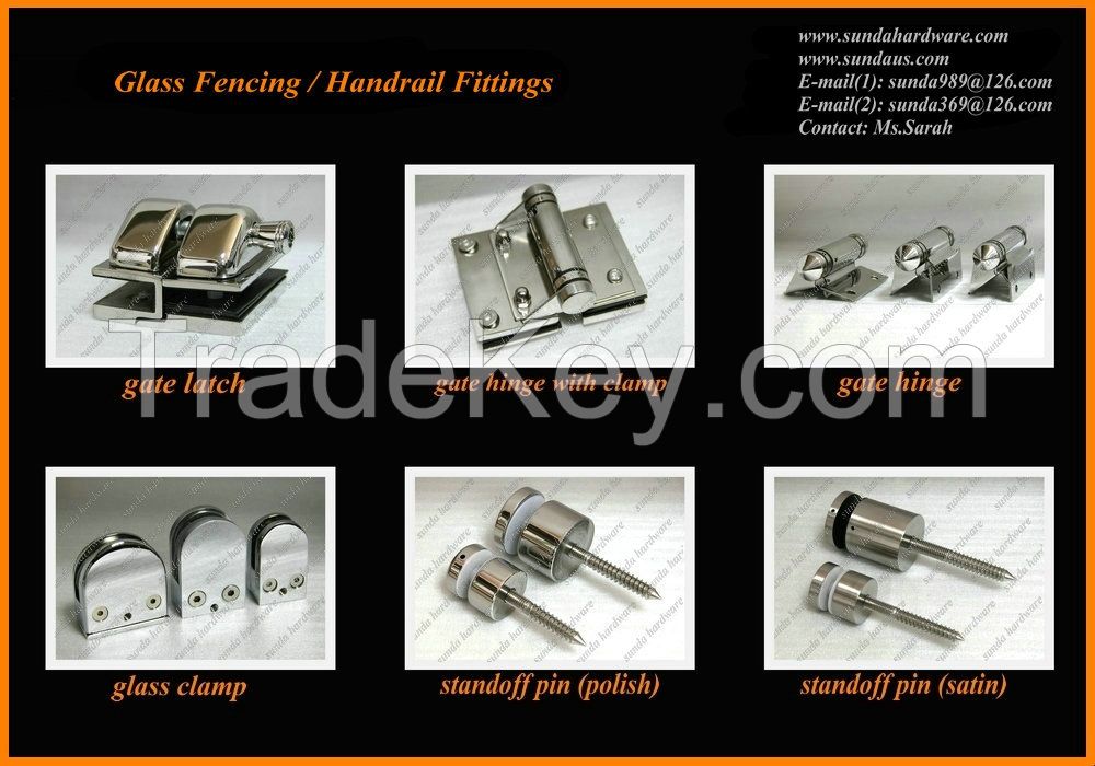 Glass Pool Fencing Fittings