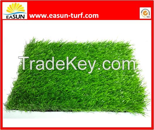 Soft Feeling and Durable Resistance Artificial Grass with Straight and Curly Fiber Applied in Landscaping and Gardening Decoration