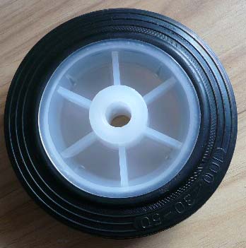 Solid rubber wheels