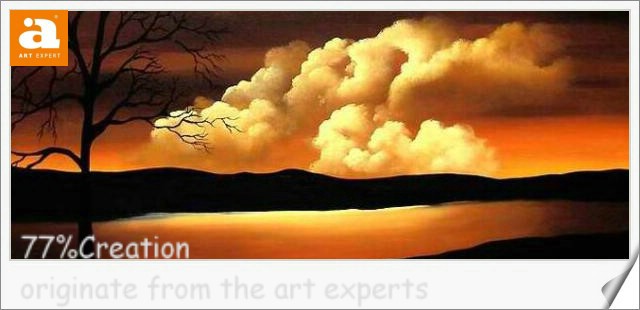 Modern scenery, oil painting on canvas, landscape oil painting