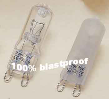 Blast-Proof Halogen Bulbs