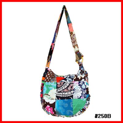 2013 cotton fabric leisure messenger bags for beach with printed cotton patchwork