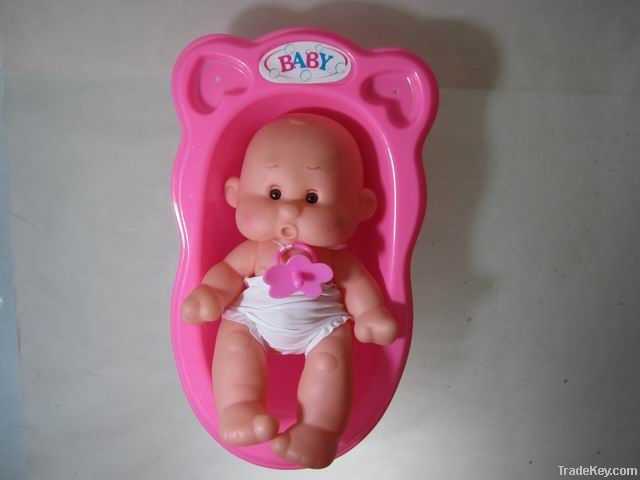 NEW 11" BABY DOLL WITH BATH TUB & AROMA