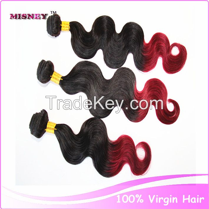 Ombre Brazilian Human Hair Extension Body Wave 1B/BG