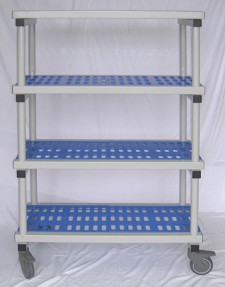 Plastic shelves