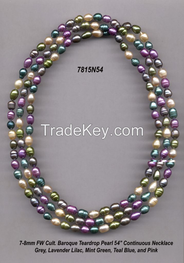 Pearl 54â³ Continuous Necklace 