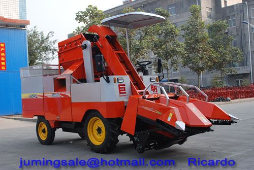 2 rows corn combine harvester