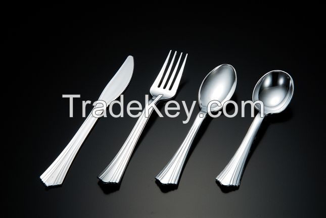 plastic silver cutlery