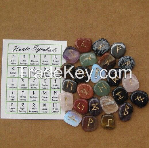 mixed gemstone runes