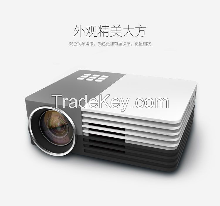 LED projector, LED lamp,support HDMI, multiple interfaces, can connect to android cellphones, power by mobile bank