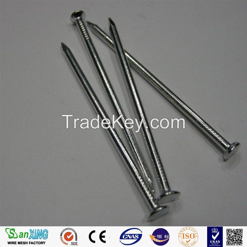 Hot-selling polished common nails/roofing nails/flat head nails from Anping Sanxing