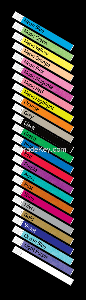 3/4" tyvek Wristbands