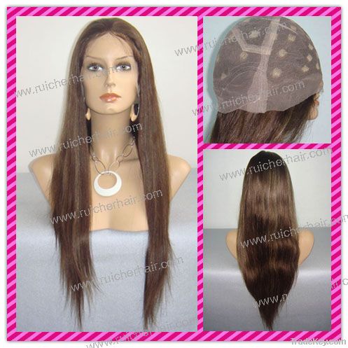 Peruvian virgin Human Hair Full Lace Wigs