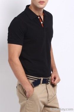 Men Stylish Black PoloT-shirt