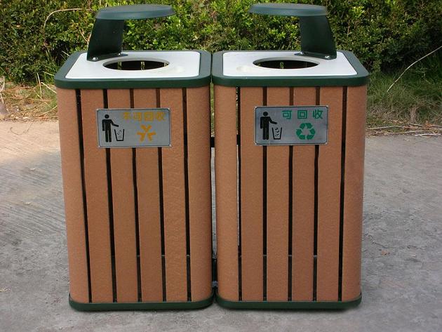 wood plastic composite dustbin