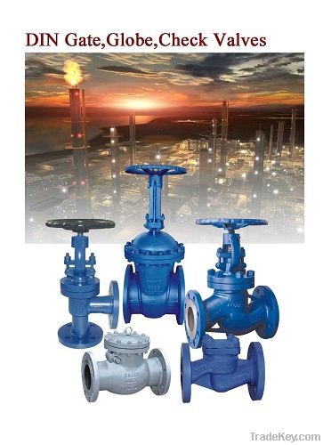 DIN Gate valve, globe valve, check valve, strainer