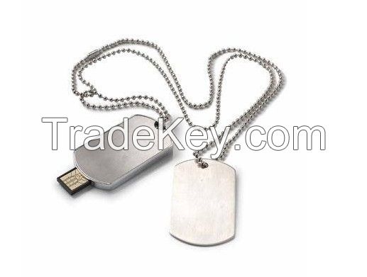 Dog tag USB flash drive