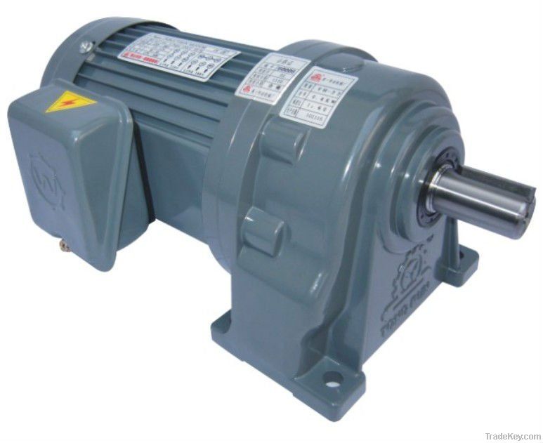 Helical geared motor