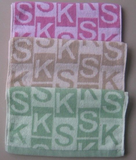 solid color towels with border