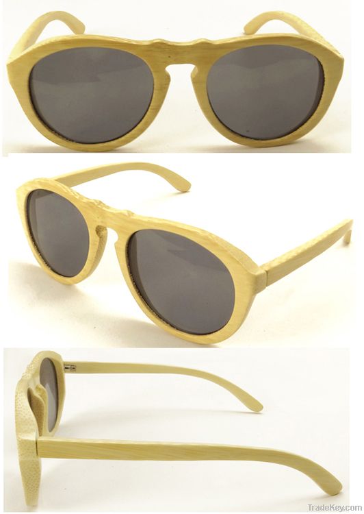 High Quality bamboo Sunglasses OWS-133, CNC carving machine made