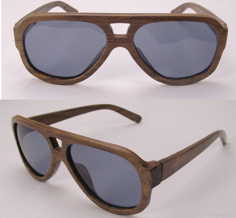 High Quality wooden Sunglasses W066, CNC carving machine made