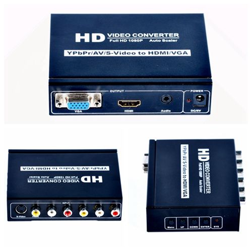 Ypbpr+CVBS+S-VIDEO+STEREO TO HDMI+VGA+STEREO