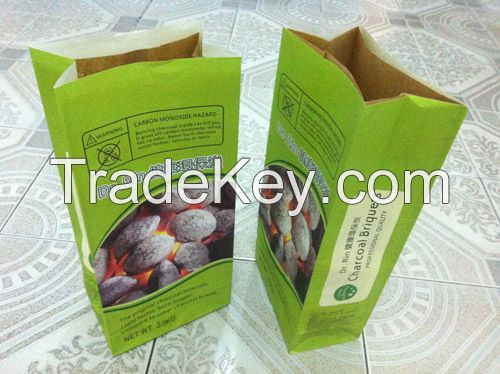 2.5kg 2 Layers Kraft Paper Charcoal Bags