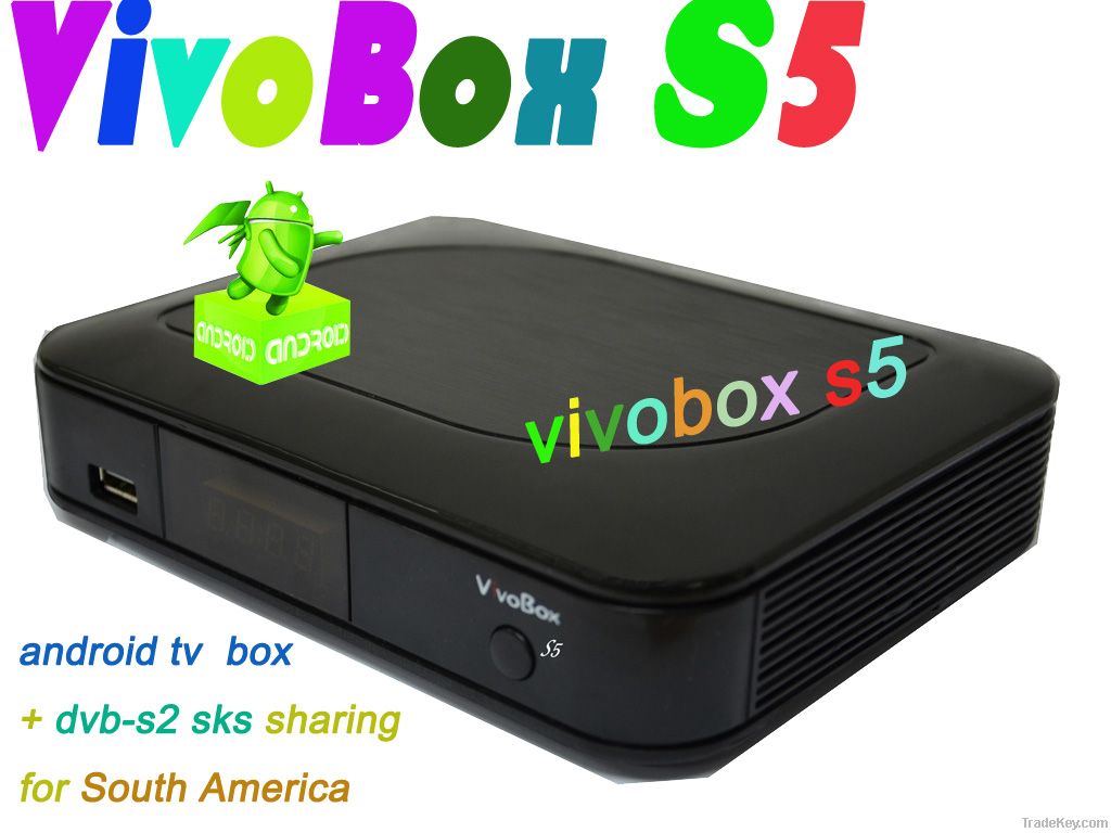 digital satellite receiver ViVobox S5 dvb-s2 sks receivr with android