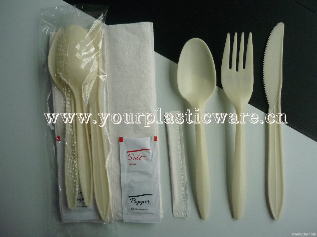 Biodegradable corn starch disposable cutlery