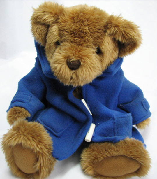 Teddy  bear  in blue clothes