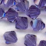 Tanzanite 3mm, 4mm, 6mm, 8mm Crystal Bicone Beads