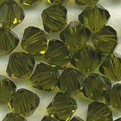 Olivine 3mm, 4mm, 5mm, 6mm, 8mm Crystal Bicone Beads