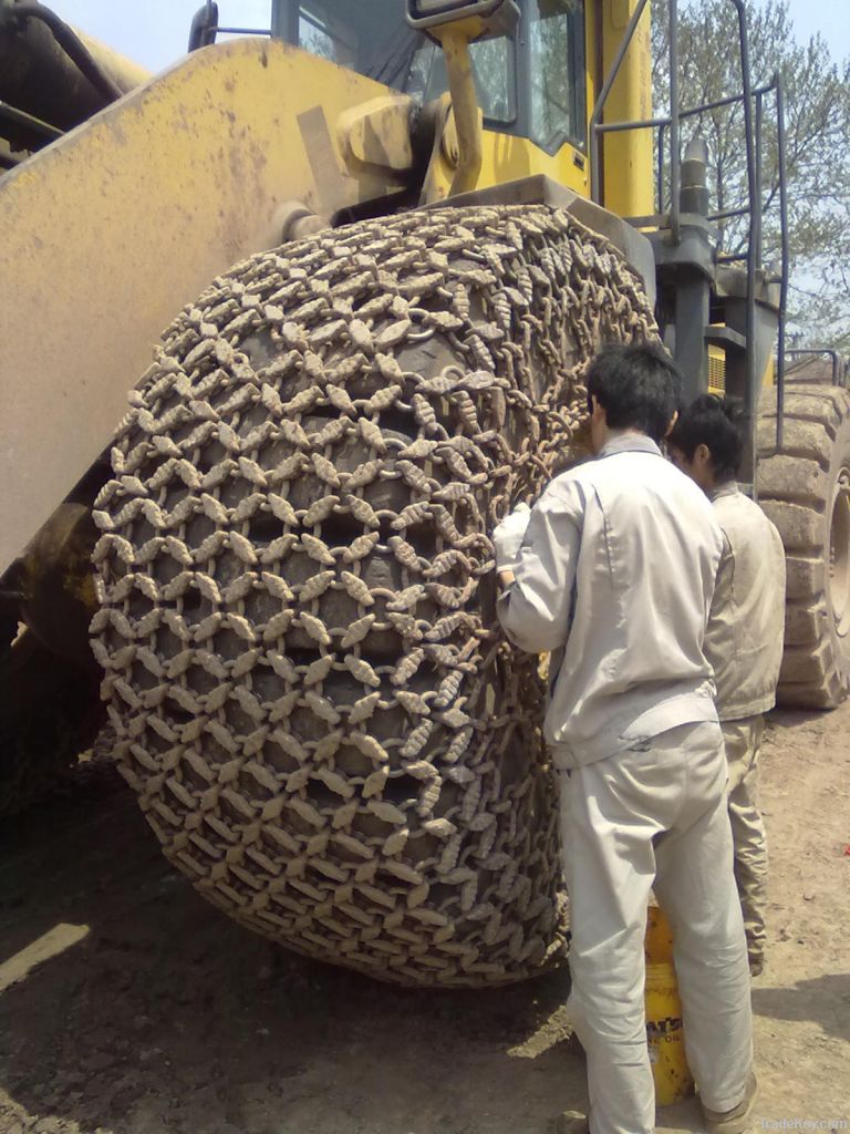 CAT988 tyre protection chains35/65R33