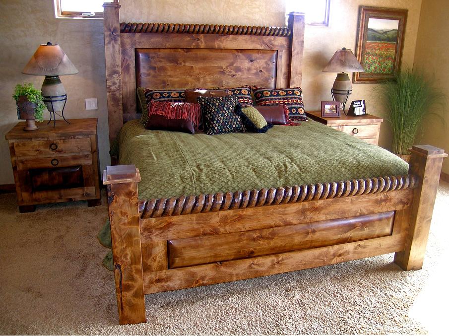 Wooden Bed Set