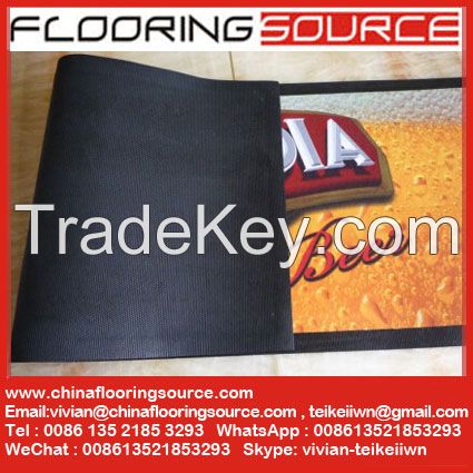 Nitrile Rubber Backing Bar Mat for Beer and Drink Promotion Logo Custom Rubber Bar Mat, custom pvc bar mat, beer mat