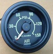 Utrema Auto Dual Needle Air Pressure Gauge 150psi