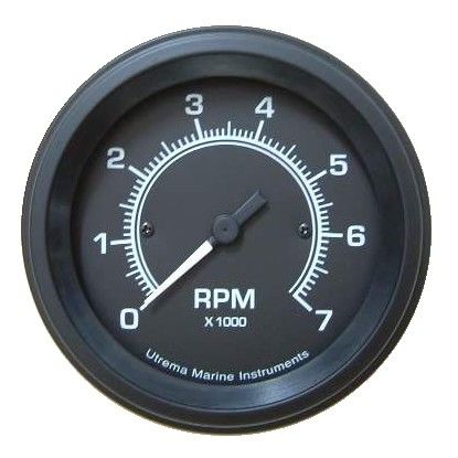 Utrema Black Marine Tachometer