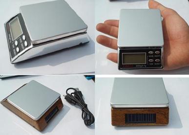 Solar power pocket scales