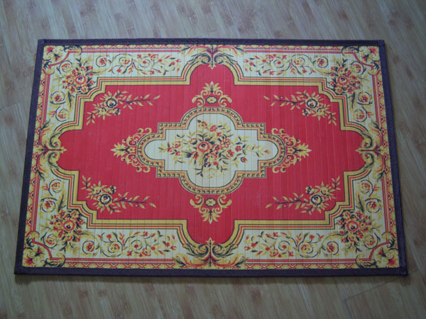 printed bamboo  floor mat