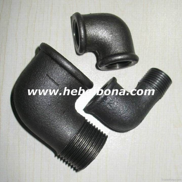 malleable black iron elbow