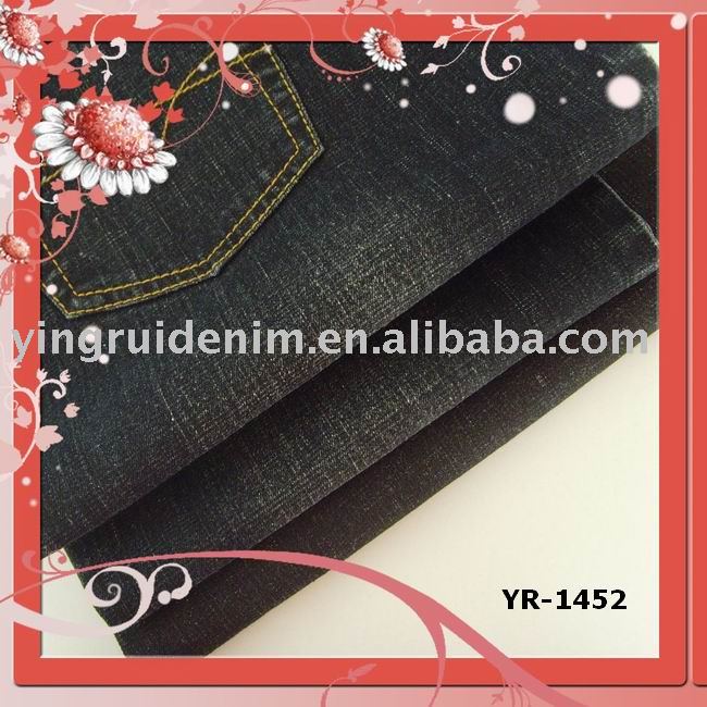 Cotton Polyester Spandex Slub Denim Fabric