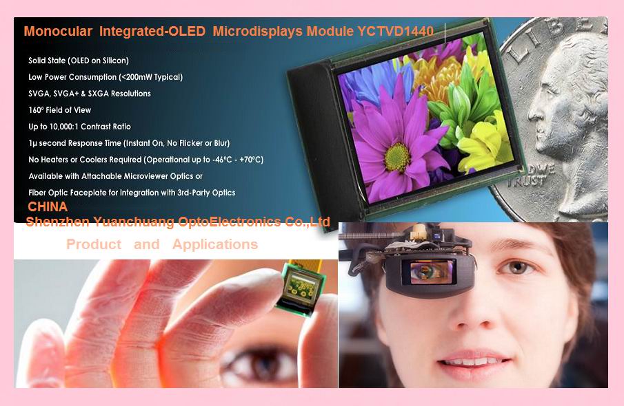 Monocular  Integrated-OLED  Microdisplays Module YCTVD1440